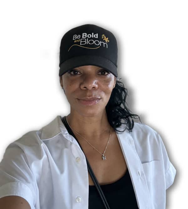 Black, Be Bold and Bloom Baseball Cap - Image 2